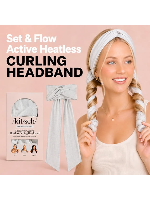 Flow Active Curling Headband – Kitsch Heatless Hair Curler for Soft Waves & Curls