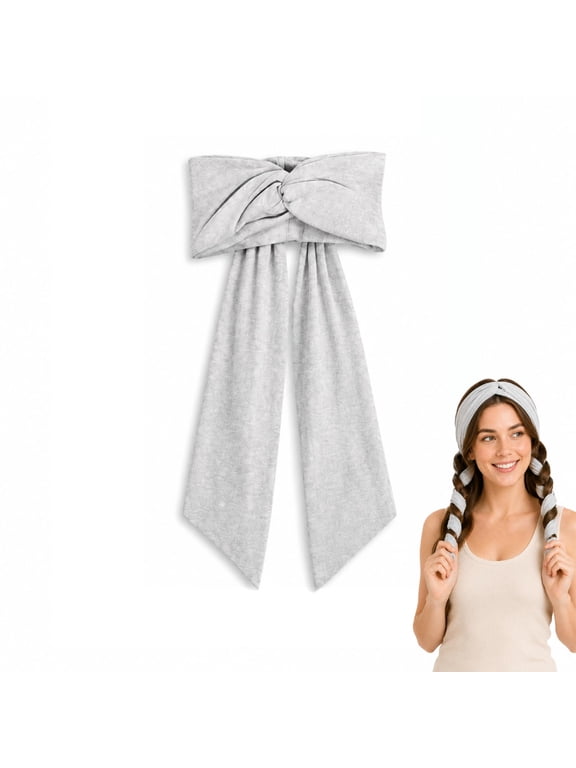 2-in-1 Heatless Curling Headband,Fabric Hair Styling Wrap Create curls without heat and without damaging your hair features an elastic fabric band suitable for long, curly hair