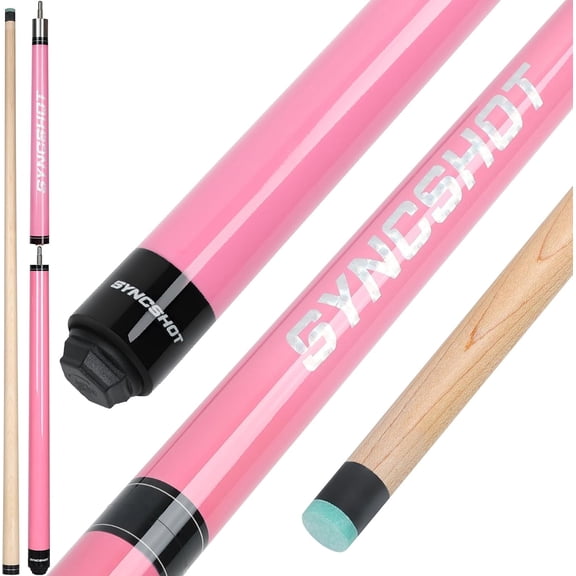 2 in 1 Heavy Break Jump Cue: 3-Piece Break Cue Pool Stick 58 Inch 21oz 14mm Pro Tips Fas-Grade Maple Wood Jump&Break Pool Cue Sticks (Pink, 19~22 oz)