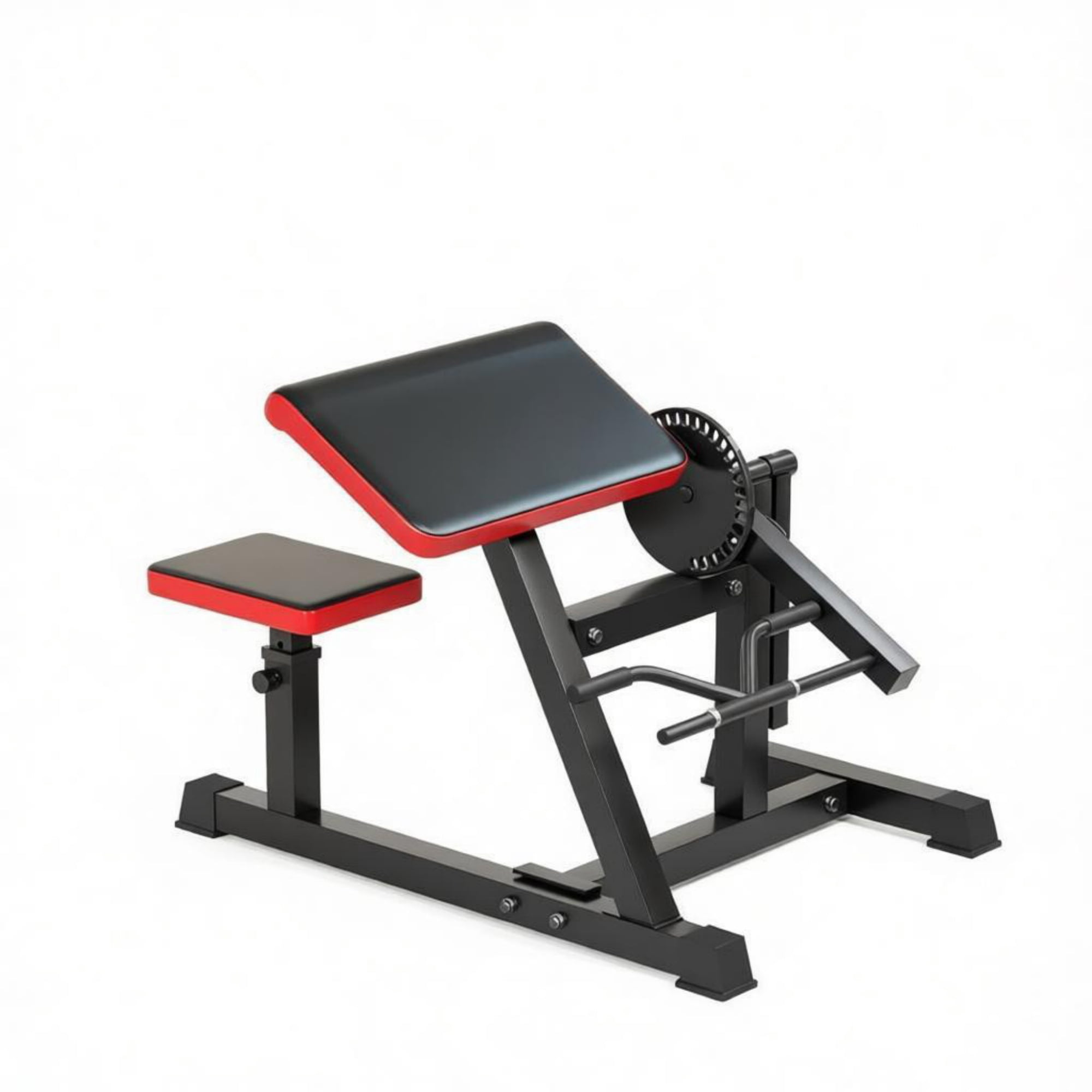 2 in 1 Heavy-Duty Bicep Preacher Curl Bench, Bicep Curl Machine with Adjustable Seat & Elbow Cushion Perfect for Home Gym Arm Training