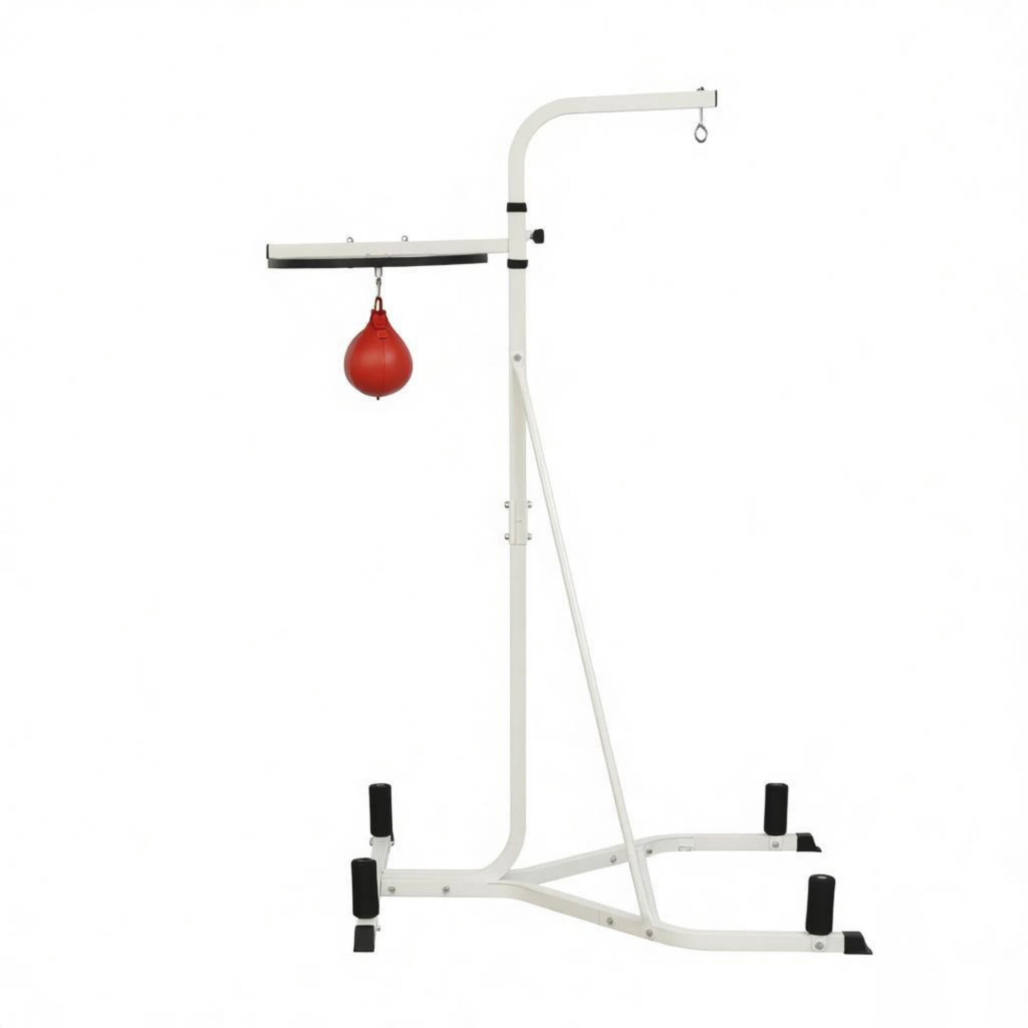 2-in-1 Heavy Duty Punching Bag Stand, Adjustable Height Freestanding Rack with Weighted Base & Speed Bag for Home Gym Training
