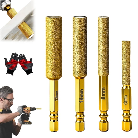 2-in-1 Hexagonal Shank Brazing Dry Drilling Specialized Hole Opener, Drill Through Tough Surfaces, for Electricians, Plumbers