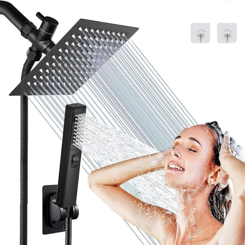 KAGDIDA, Wall Mount Rainfall Showerhead & Handheld Shower - Walmart.com