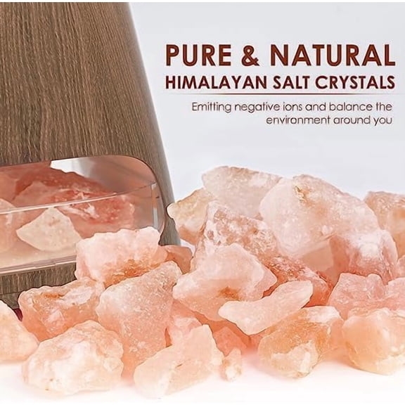 2-in-1 Himalayan Salt Lamp Diffuser, Cool Mist Humidifier, Aromatherapy & Himalayan Salt Therapy, 100% Pure Himalayan Salt, Ultrasonic Essential Oil Diffuser with Ambient Glow, 150ml (Dark)