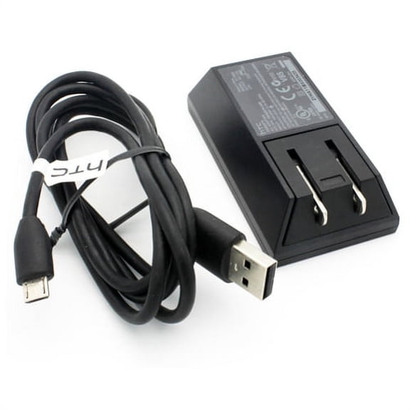 2-in-1 Home Wall AC Charger USB Adapter Data Cable Compatible With Alcatel Elevate, Conquest, Cingular Flip 2, Allura - ASUS ZenFone 2E 2, PadFone X mini - Blackberry Z30 Z10, Q10, Priv