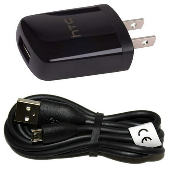 2-in-1 Home Wall Travel Charger AC USB Adapter Data Cable Compatible With Alcatel Elevate, Conquest, Cingular Flip 2, Allura - ASUS ZenFone 2E 2, PadFone X mini - Blackberry Z30 Z10, Q10, Priv