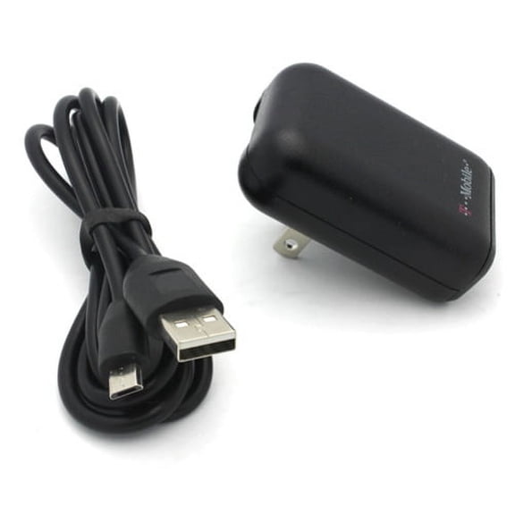 2-in-1 Home Wall Travel Charger AC USB Adapter Data Cable L9L for Microsoft Lumia 735 650 640 XL - Motorola Moto X, Droid Ultra Turbo, Google Nexus 6, G4 Plus, G5S Plus E5 Plus G6 Play