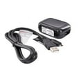 thumbnail image 1 of 2-in-1 Home Wall Travel Charger AC USB Adapter Data Cable MicroUSB Data Wire Power Cord Black B2N for LG Stylo 3, V10 - Motorola Droid Turbo 2 - Samsung Galaxy J3 J5 J7, Note 3 4 5 Edge, S5 S6 Edge, 1 of 5