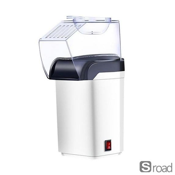 2-in-1 Hot Air Popcorn Maker Machine, Oil-Free Healthy Snack Popper For Kids & Family, 600W, US Plug 110V, With Measuring Cup & Butter Warmer, Red,White,US