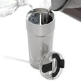 thumbnail image 1 of 2-in-1 Hot & Cold Vacuum Insulated 30oz Tumblers, Stainless Steel Dual Chamber, Leak-Proof Lid, BPA-Free, Fits Cup Holder, Travel Coffee Mug, Split Cup, 2 Drink, 2 Sides, Coffee & Water (Silver), 1 of 9