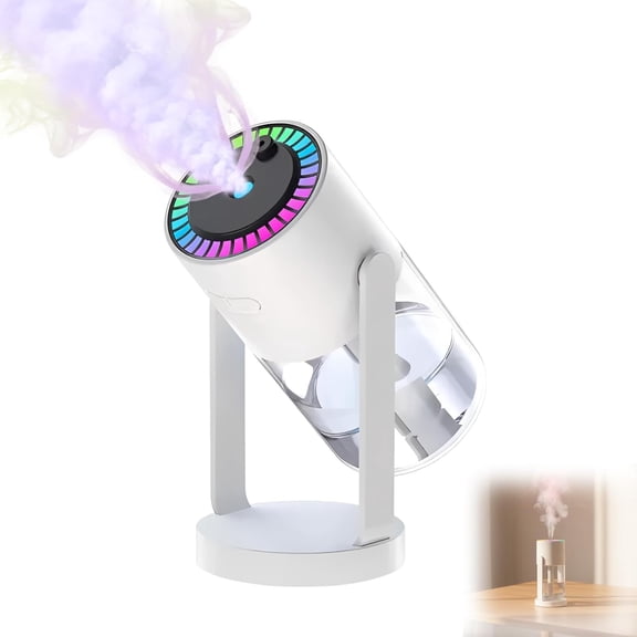 2-in-1 Humidifier & Star Projector Night Light,USB Portable Humidifier ,7 Color Star Projector, Easy to Fill & Clean,Rotating Design,Car and Home Use