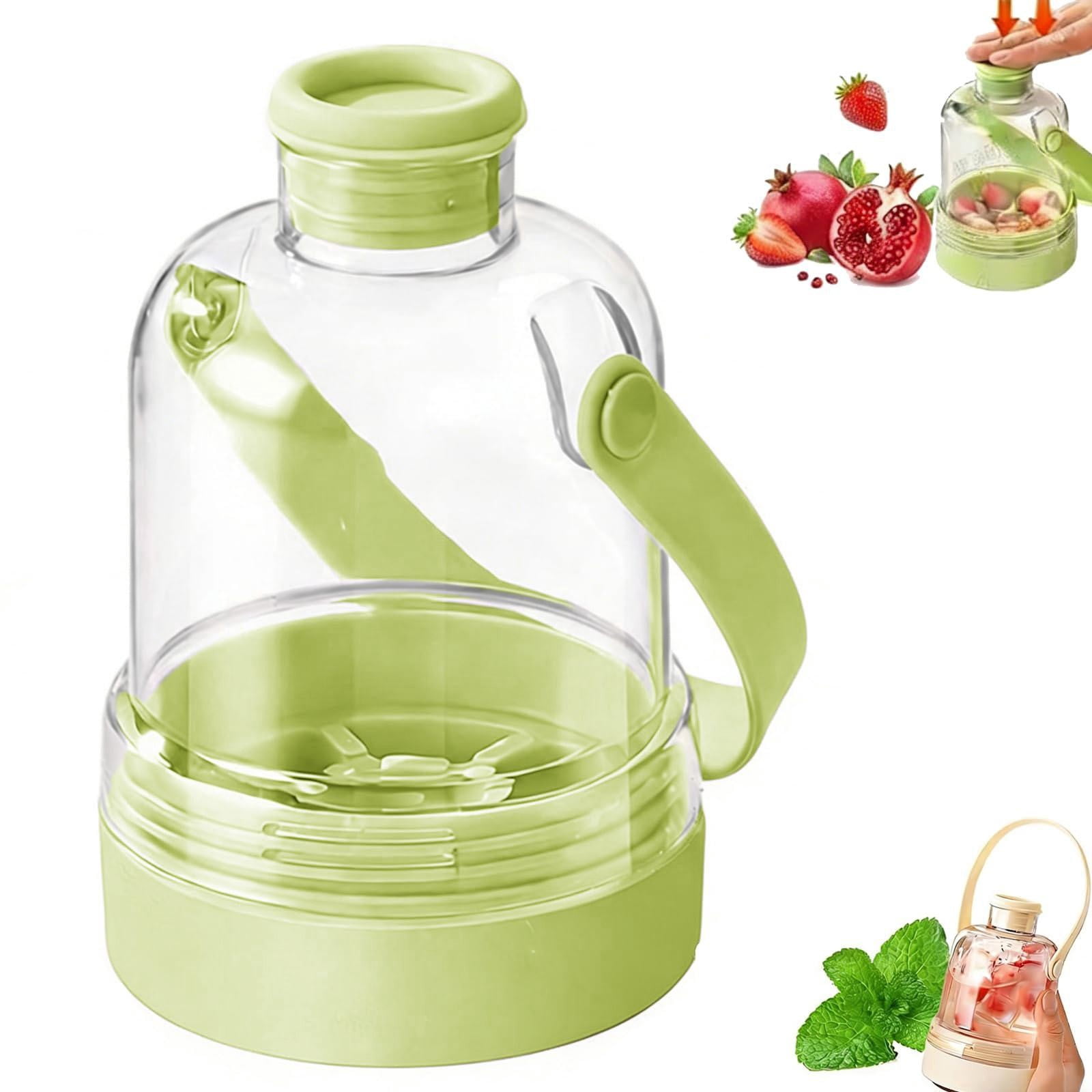 2-in-1 Ice Cube Bottle, Easy Press Ice Tray Water Bottle, Portable Ice Maker Kettle, Leak Proof Lid Ice Bottle, Touch-Free Vertical Ice Maker, Freezer Ice Cube Bottle, Reusable Ice Making Bottle