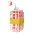 thumbnail image 1 of 2-in-1 Ice Cube Tray Water Bottle - Touch-Free Press for Easy Ice Release, Leakproof Silicone Design for Coffee, Juice & Beverages, Freezer Safe with Lid & Straw, 1 of 2