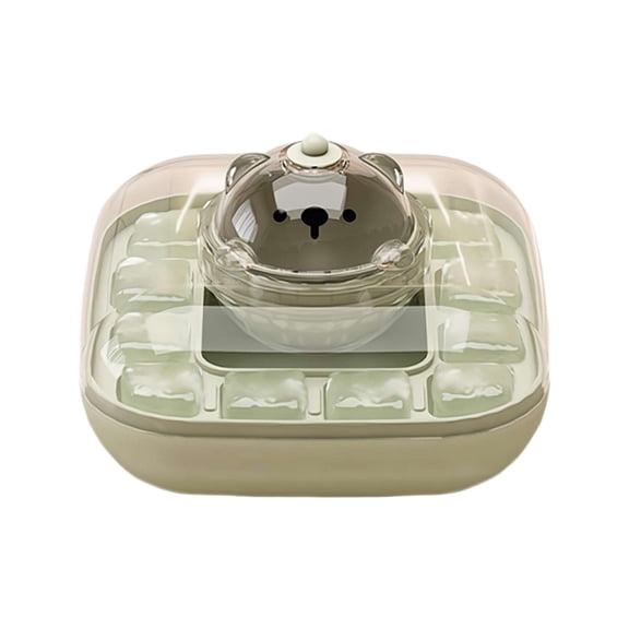 2 in 1 Ice Tray And Spherical Ice Ball Maker with Lid, Soft Silicone Easy Release Storage Box for Bourbon Cocktail Drinks, 1 Set of Ice Trays