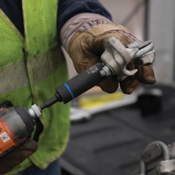 2-in-1 Impact Socket with 12-Point Deep Sockets, Coaxial Spring Loaded in 1-1/8 and 15/16-Inch Sizes