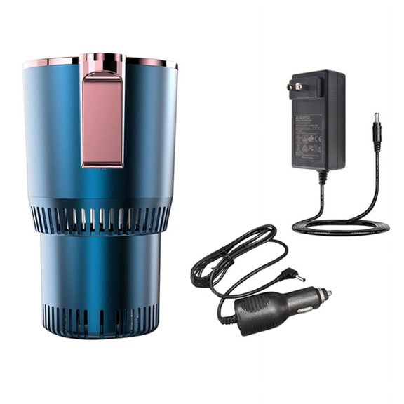2 in 1 Intelligent Cold & Warm Car Cup with Cooling and Heating Functions Insulation Drink Cooler for Tumblers US Plug A