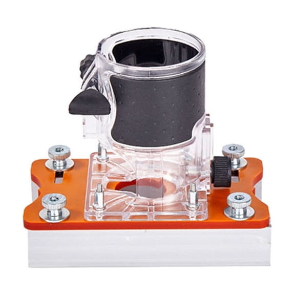 2 in 1 Invisible Fastener Slotting Bracket, Woodworking Router Base, Mortising Jig, Wood Trimmer Router Tool