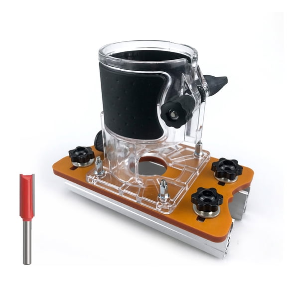 2 in 1 Invisible Fastener Slotting Bracket, Woodworking Routers Base, Mortising Jig, Routers Tool