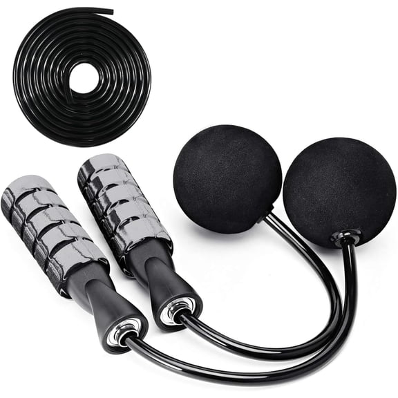 2 in 1 Jump Rope for Women Men and  - Tangle-Free Cordless Skipping Jump Rope with Ball Bearings and  Handles for Rapid Speed Fitness Workouts
