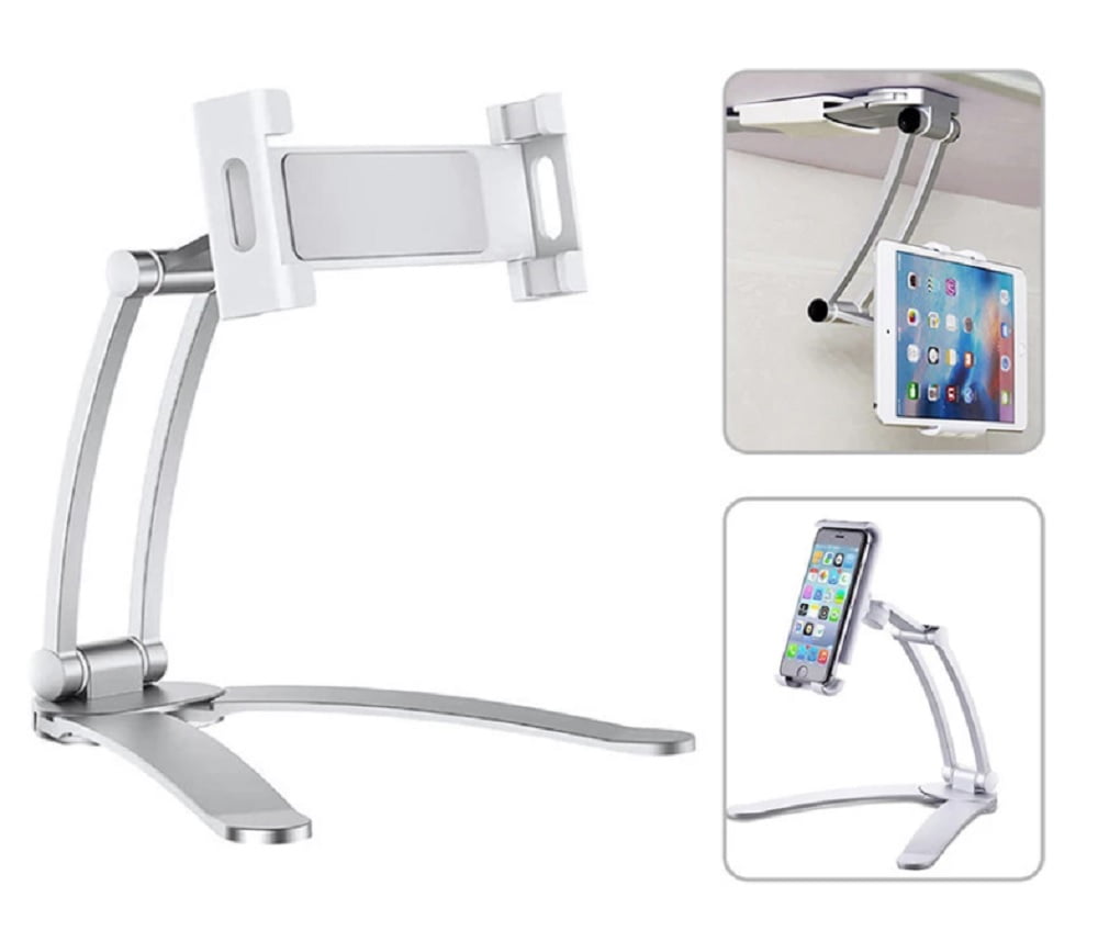 2in1 Kitchen Tablet Holder Adjustable, Foldable Wall Mount