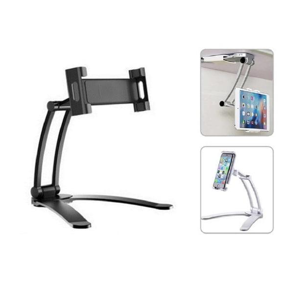 2-in-1 Kitchen Cabinet Tablet Holder – Adjustable & Foldable Wall Mount/Desktop Stand for iPad & Phones, Ideal for Cooking & Countertop Use TIKA