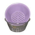 thumbnail image 1 of 2-in-1 Kitchen Colander Set with Bowl Strainer, Fruit & Vegetable Washing Basket, Dual Layer Drain Basin for Pasta, Salad, and More (Purple), 1 of 6