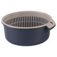 thumbnail image 1 of 2-in-1 Kitchen Colander Washing Basket, Double-Layer Plastic Fruits Vegetable Washing Basket, Stackable Vegetable Drain Strainer, Kitchen Wash Bowl & Food Storage Container (Blue), 1 of 1