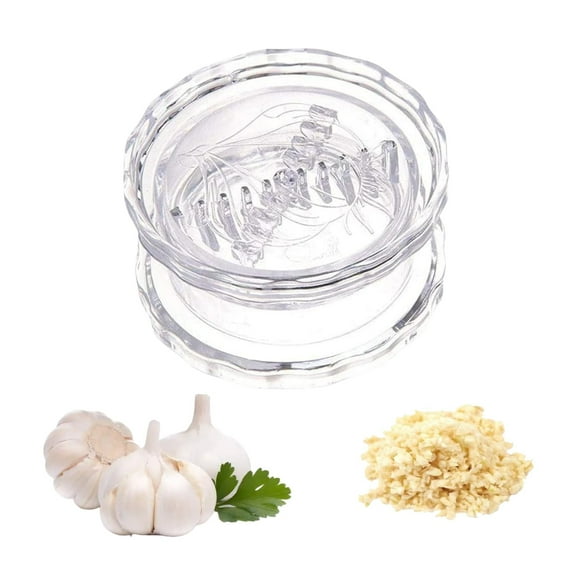 2-in-1 Kitchen Garlic Essential Set - High-Quality Breathable Garlic Storage Box Garlic Grinder - Food-Grade Garlic Keeper & Mincer Tool - Stay-Fresh Kitchen Organization Kit
