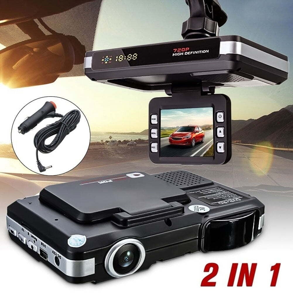 2 in 1 LCD Screen Car DVR Night Vision Camera Recorder Radar Speed Detector WQ