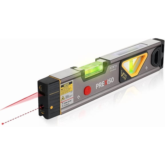 2-in-1 Laser Level 12 in Spirit Level with Light, 100Ft Alignment Point & 30Ft Leveling Line, Magnetic Laser Leveler Tool for Construction Picture Hanging Home Renovation, Gift for Dad