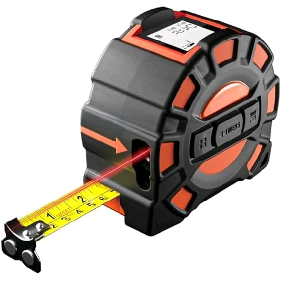 2-in-1 Laser Measuring Tape, 16Ft Tape Measure & 131Ft Rechargeable Laser Measurement Tool with Backlit Display, Auto-Lock Tape with Magnetic Hook, M/Ft/in/Ft+in, 20 Groups Historical Memory$$Tools