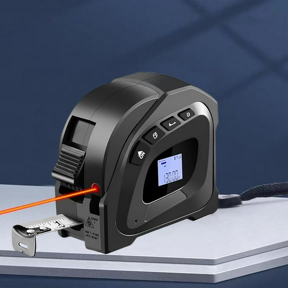 2-in-1 Laser Tape Measure: 131Ft/40m Digital Tape Measure with Infrared Laser, 16ft/5m Retractable Electric Measuring Tape with Led Display | Pythagorean, Area, Volume, Ft/Ft+in/in/M Unit (Black)