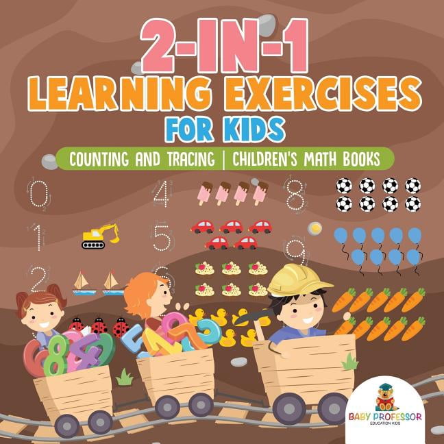 2-in-1 Learning Exercises for Kids: Counting and Tracing Children's ...
