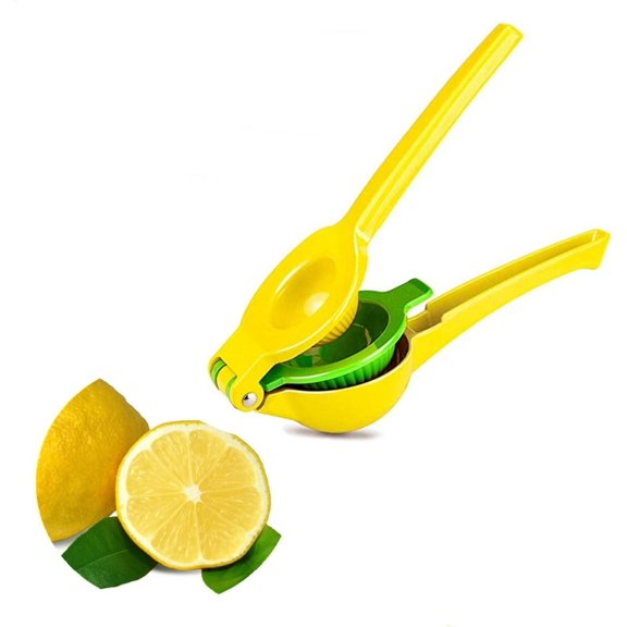 2 in-1 Lemon/Lime Squeezer - Handheld Aluminum Citrus Juicer, Kitchen Tools and Gadgets for Making Fresh Juice