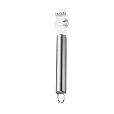 2-in-1 Lemon Zester Grater, Stainless Steel Orange Forks Peeler Tool with Serrated, Easy and Quick Peeling Long Handle Orange Citrus Peeler Tool, Lemon Peeling Grater and Wiper Cutter Tool O1V1
