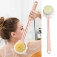 thumbnail image 1 of 2-in-1 Long Handle Bath Brush, Soft Hair Shower Brush, Back Cleaning Brush for Adults, Exfoliating Bath Body Scrubber for Shower, Bath, Spa, 1 of 4