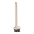 thumbnail image 1 of 2-in-1 Long Handle Dish Scrub Brush with Rotating Head and Built-In Scraper for Pots, Pans and Dishes, 1 of 5
