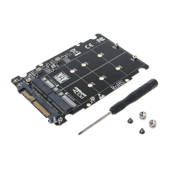 2 in 1 M.2 NVMe and SATA-Bus - SSD to PCI-E U.2 Adapter PCIE Converter for Desktop Computer M.2 SSD to Adapter