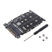 2 in 1 M.2 NVMe and SATA-Bus - SSD to PCI-E U.2 Adapter PCIE Converter for Desktop Computer M.2 SSD to Adapter