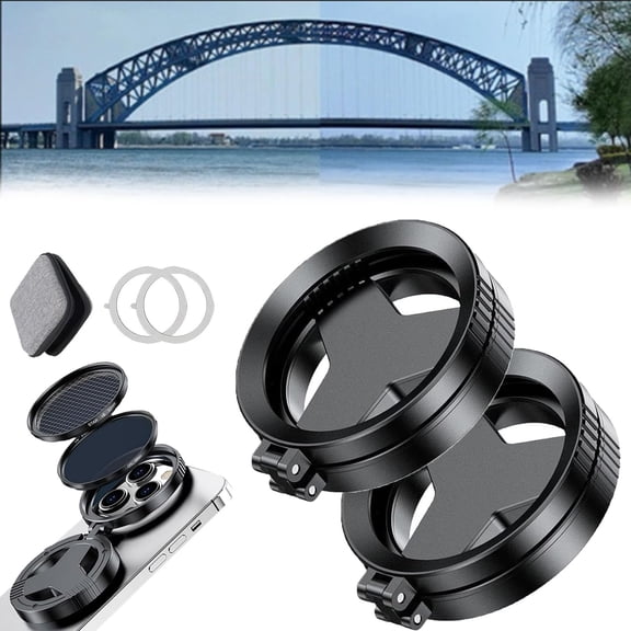 2-in-1 Magnetic CPL & Star Filter Lens,Anti-Glare Polarizing Glass, 52mm Clip-On Camera Filter Kit to Reduce Reflection, for Photography Video Vlogging
