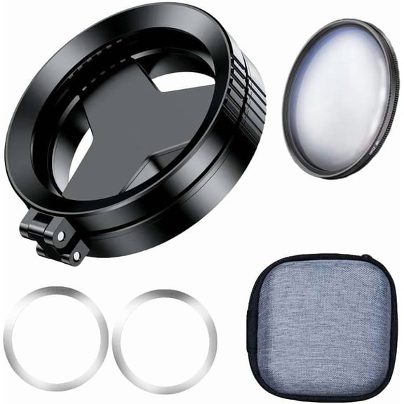 2-in-1 Magnetic CPL and Star Filter Lens, 52mm Universal Polarized Phone Camera Filter