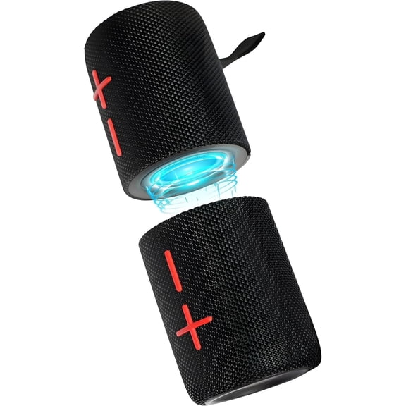 AILENBLE 2 in 1 Magnetic Dual Splittable Bluetooth Speaker IPX6 Waterproof 20W Stereo Sound Colorful LED Lights Bluetooth 5.3 24H Playtime