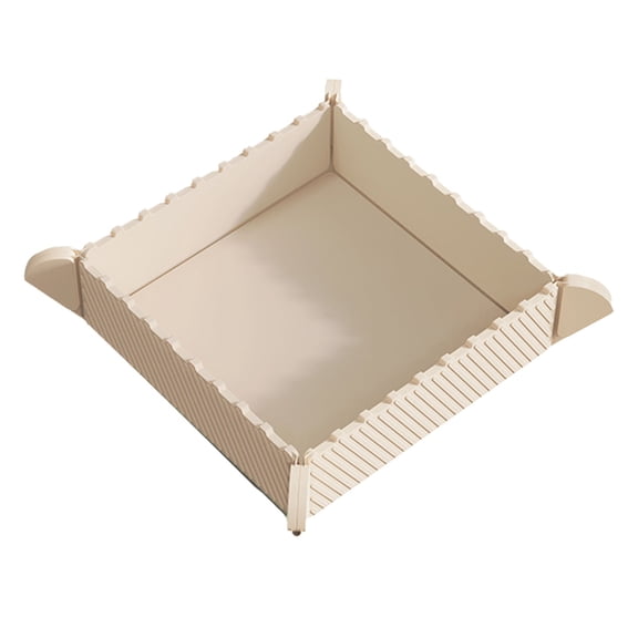 2-in-1 Foldable Silicone Mat & Serving Tray, Heat Resistant Waterproof Collapsible Tray For Kitchen Counter, Camping & RV, Non- Multi-use Portable Storage Bowls