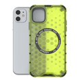 thumbnail image 1 of 2-in-1 Magnetic Phone Case for iPhone 11, [Anti-fall] [Compatible with MagSafe] Shockproof Translucent Honeycomb Pattern Back Ultra Slim Protective Case for iPhone 11,Green, 1 of 9