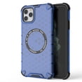 thumbnail image 1 of 2-in-1 Magnetic Phone Case for iPhone 12 Pro / 12 6.1", [Anti-fall] [Compatible with MagSafe] Shockproof Translucent Honeycomb Pattern Back Ultra Slim Protective Case for iPhone 12 Pro / 12 6.1",Blue, 1 of 10