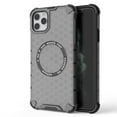 thumbnail image 1 of 2-in-1 Magnetic Phone Case for iPhone 12 Pro / 12 6.1", [Anti-fall] [Compatible with MagSafe] Shockproof Translucent Honeycomb Pattern Back Ultra Slim Protective Case for iPhone 12 Pro / 12 6.1",Black, 1 of 12