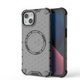 thumbnail image 1 of 2-in-1 Magnetic Phone Case for iPhone 15 Plus, [Anti-fall] [Compatible with MagSafe] Shockproof Translucent Honeycomb Pattern Back Ultra Slim Protective Case for iPhone 15 Plus,Black, 1 of 12