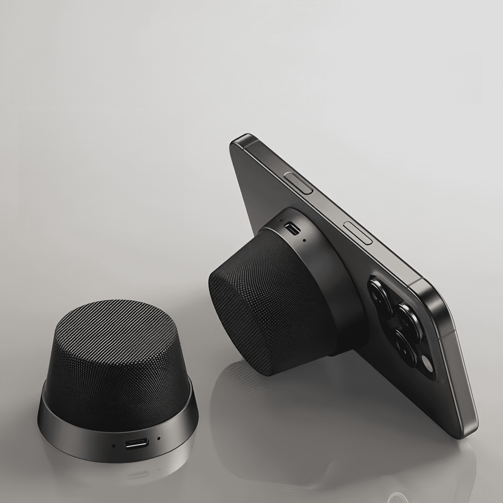 2-in-1 Magnetic Phone Stand Bluetooth Speaker, IPX6 Water Resistant, TWS Stereo Pairing