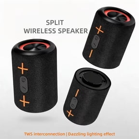 2-in-1 Magnetic Split TWS Wireless Speaker, Detachable Portable Soundbar with Surround Stereo Sound & RGB Lights, Compatible with PC, TV, Smartphone for Gaming, Theater and Parties