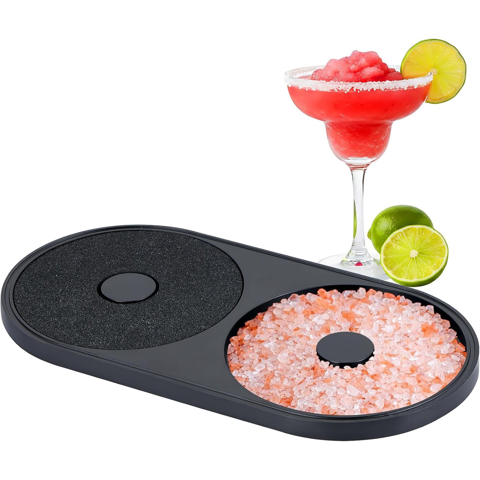 Salt Rimmer Fun 2-in-1 Margarita Salt Rimmer Set with Cocktail Tray & Juice Sponge ...